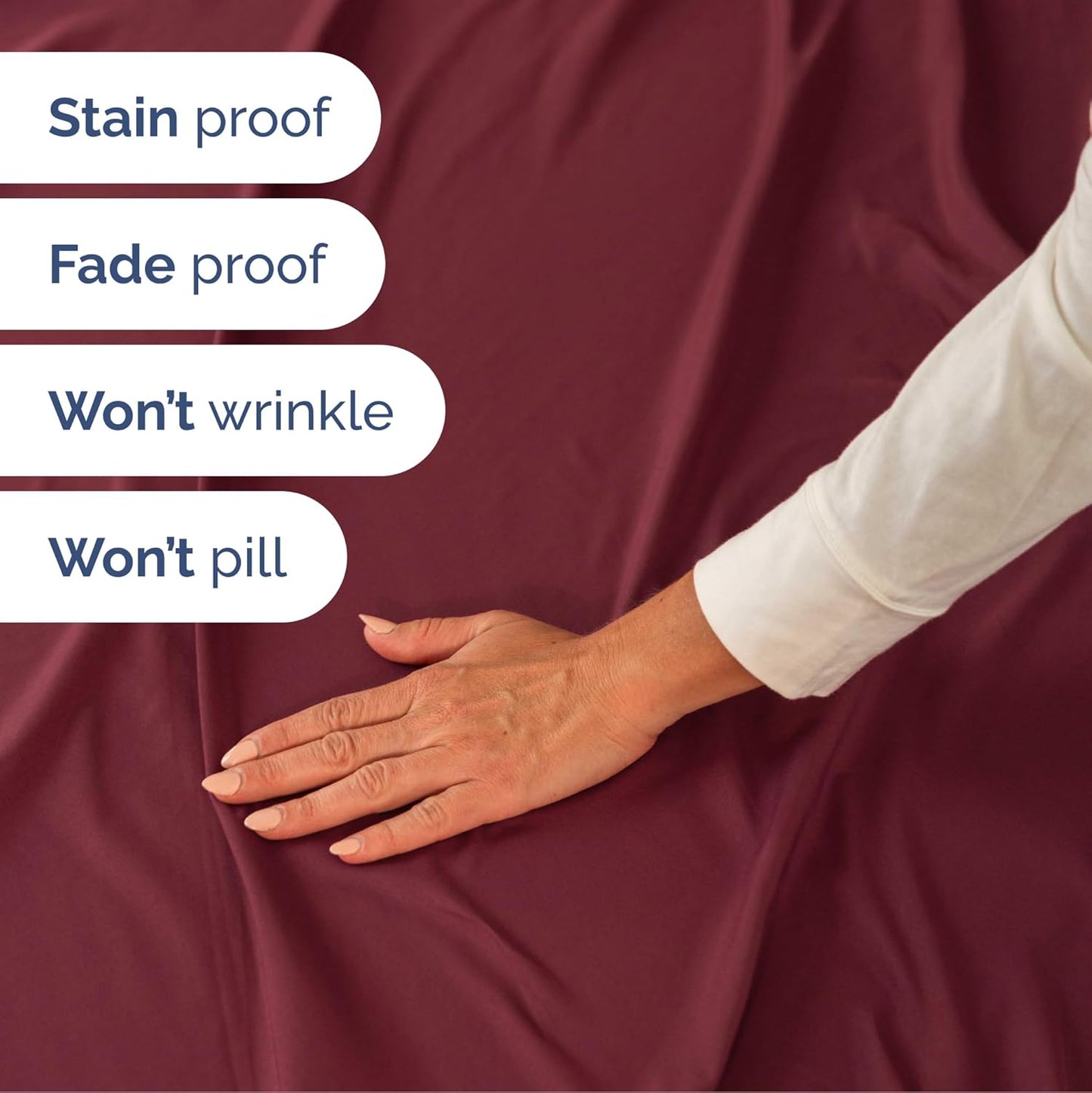 Extra Deep Twin Sheet Set - 4 Piece Breathable & Cooling Sheets - Hotel Luxury Bedding Set W/18-24 Inch Extra Deep Pockets - Easy & Secure Fit - Super Soft, Wrinkle Free & Comfy - Burgundy, Twin Size