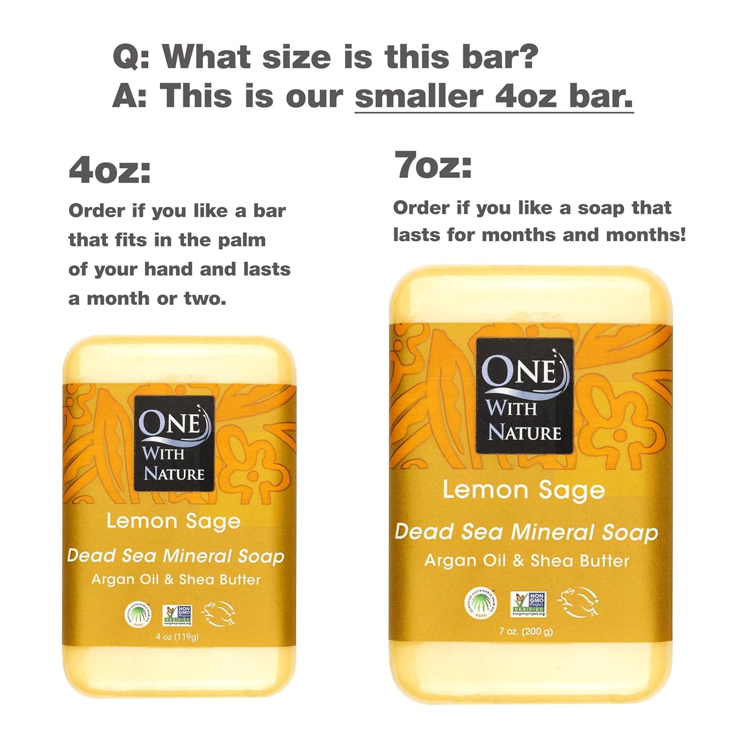 Dead Sea Salt Lemon Sage Soap 4Oz 3-Pack – Purifying and Exfoliating Soap Bar with Dead Sea Minerals for Face & Body, for Men & Women