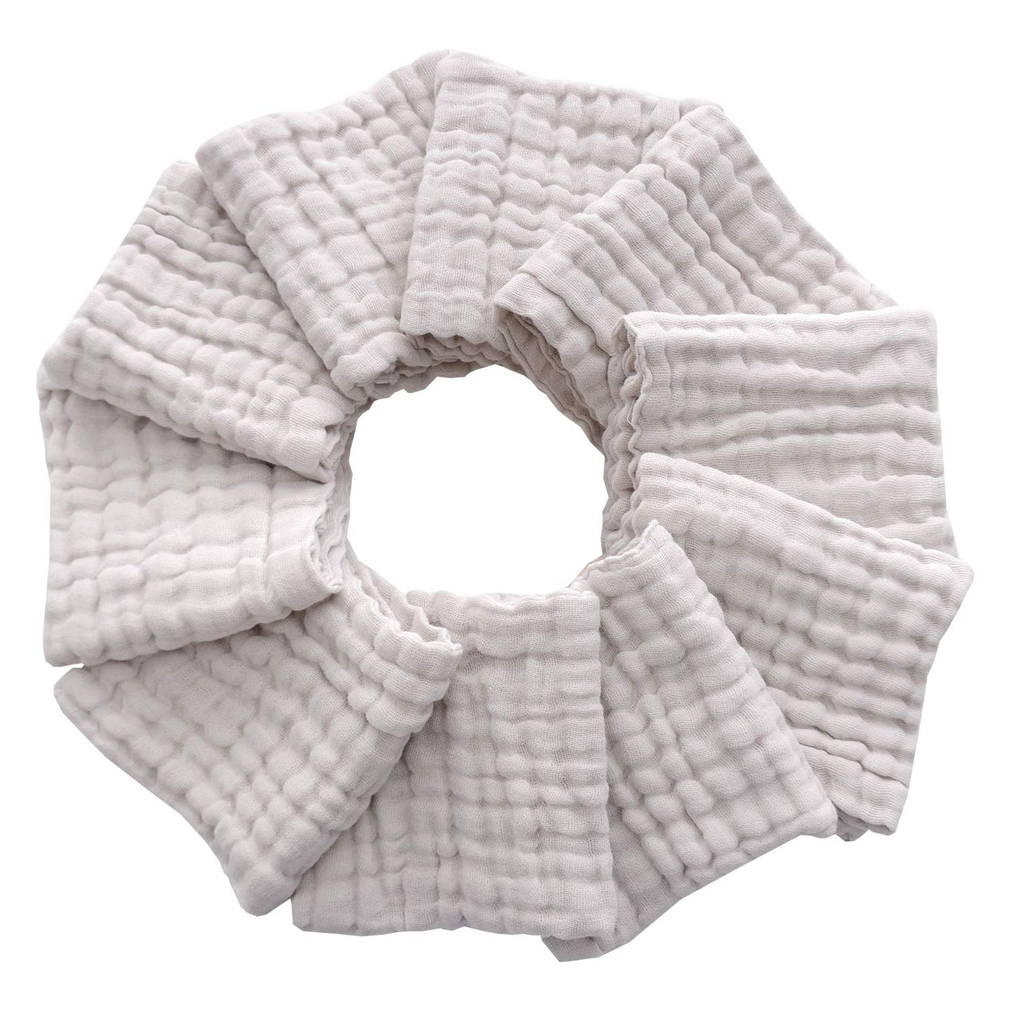 Baby Washcloths - Natural Cotton Baby Wipes - Soft Newborn Face Towel for Sensitive Skin - 10 Pack, 12X12 Inches