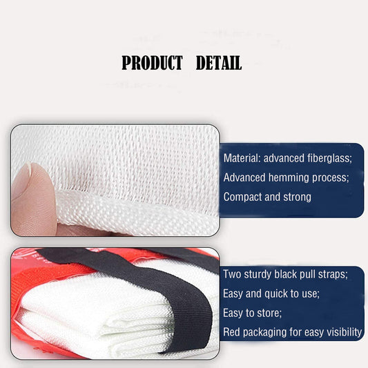 Fiberglass Fire Blanket for Emergency Surival, Flame Retardant Protection and Heat Insulation with Various Sizes