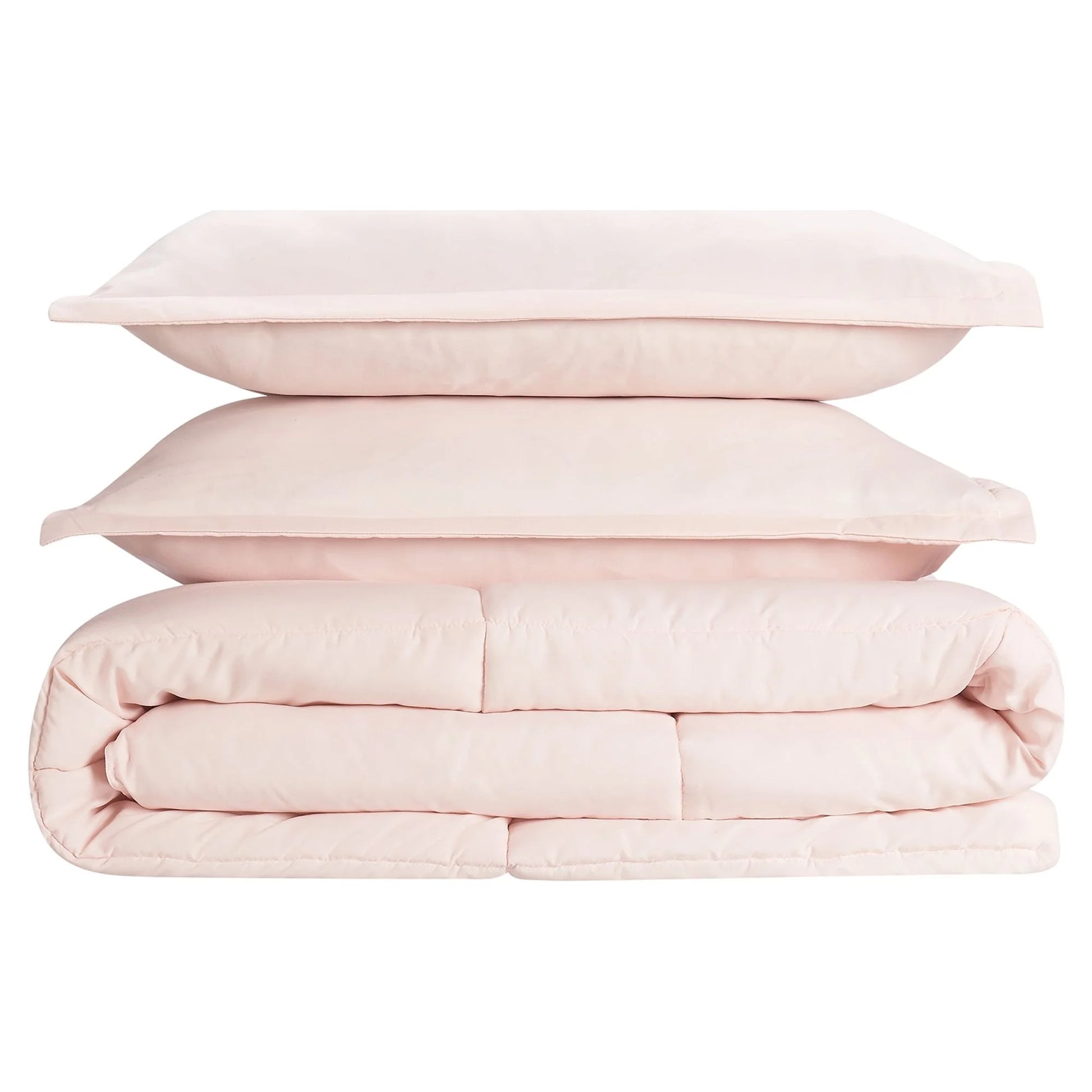 Simply 2-Piece Clean Antimicrobial Blush Pink Comforter Set, Twin XL