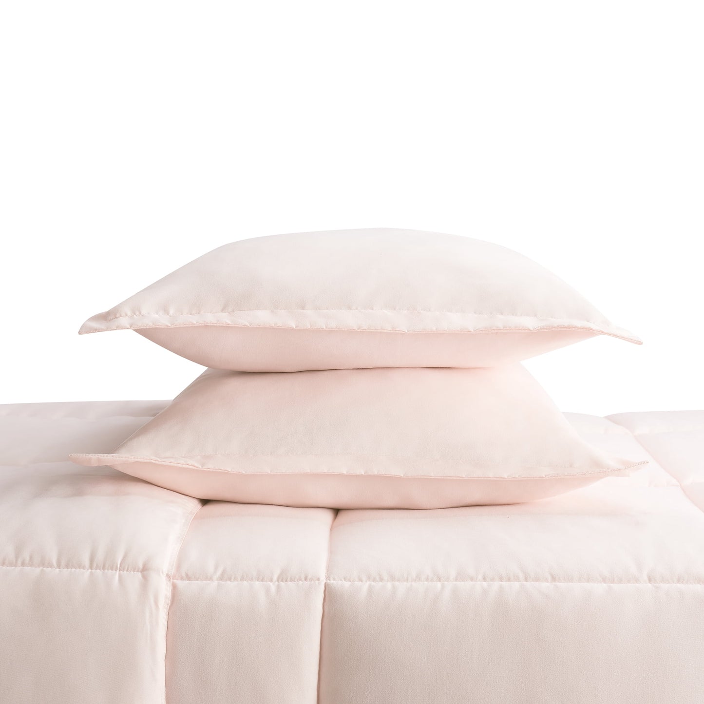Simply 2-Piece Clean Antimicrobial Blush Pink Comforter Set, Twin XL
