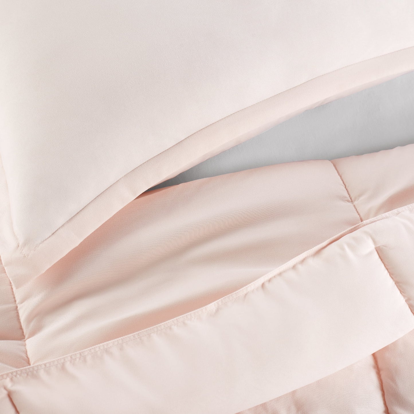 Simply 2-Piece Clean Antimicrobial Blush Pink Comforter Set, Twin XL