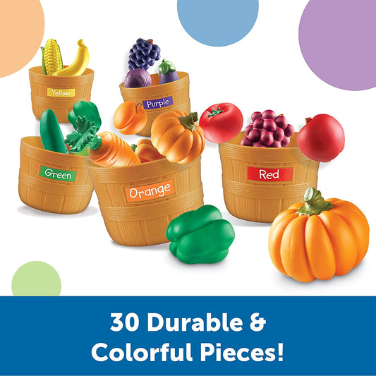 Farmer'S Market Color Sorting Set - Play Food for Kids, Toddler Learning Toys, Grocery and Kitchen Play Toys