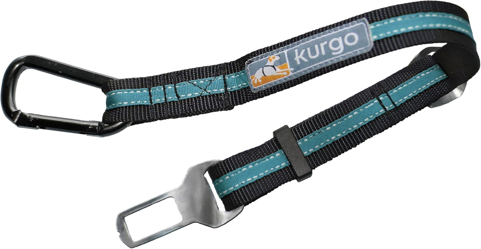 Direct to Seatbelt Tether for Dogs, Adjustable Car Safety Belt Leash, Quick & Easy Installation, Works with Any Pet Harness, Carabiner Clip, Coastal Blue