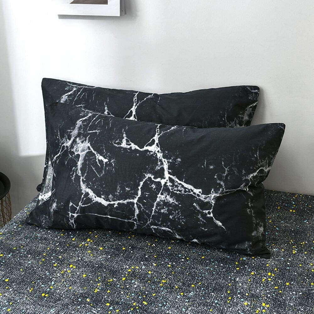 Black Grey White King Size Comforter Set 3Pcs Marble Bedding Comforter Sets All Season Black White Comforter Abstract Comforter with 2 X Pillow Cases
